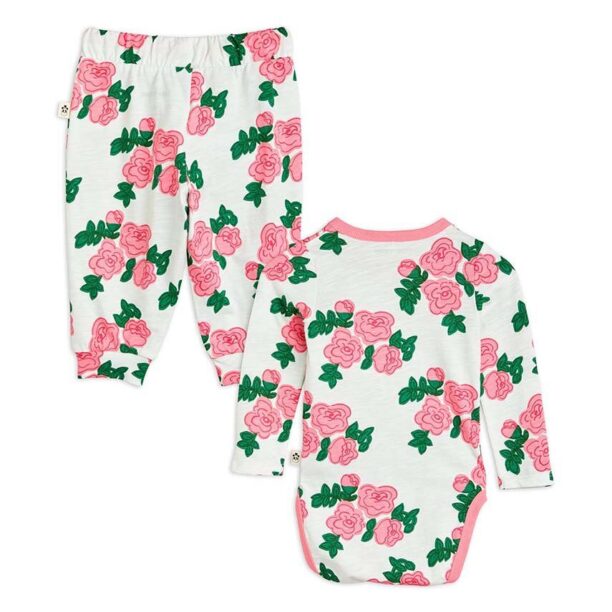 Mini Rodini set de bumbac pentru bebelusi culoarea roz preţ