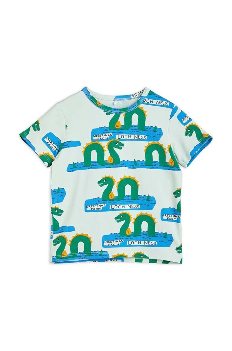 Mini Rodini tricou copii culoarea verde