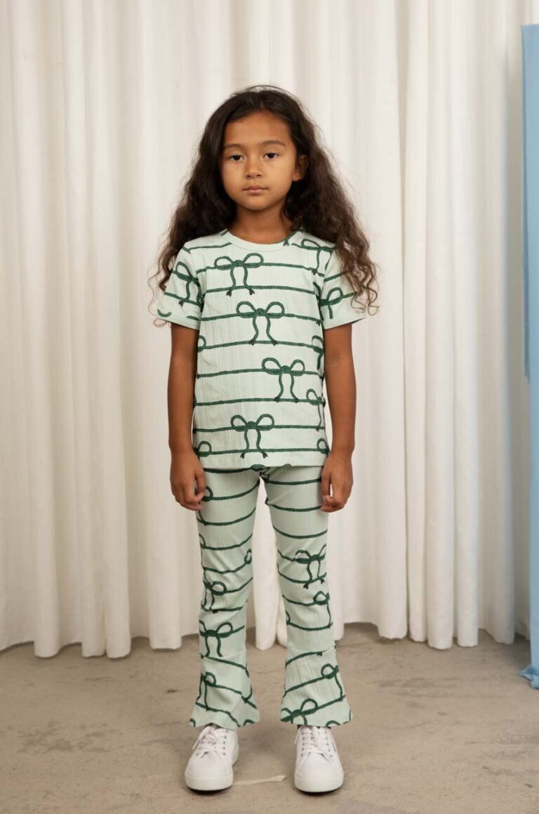 Mini Rodini tricou copii culoarea verde