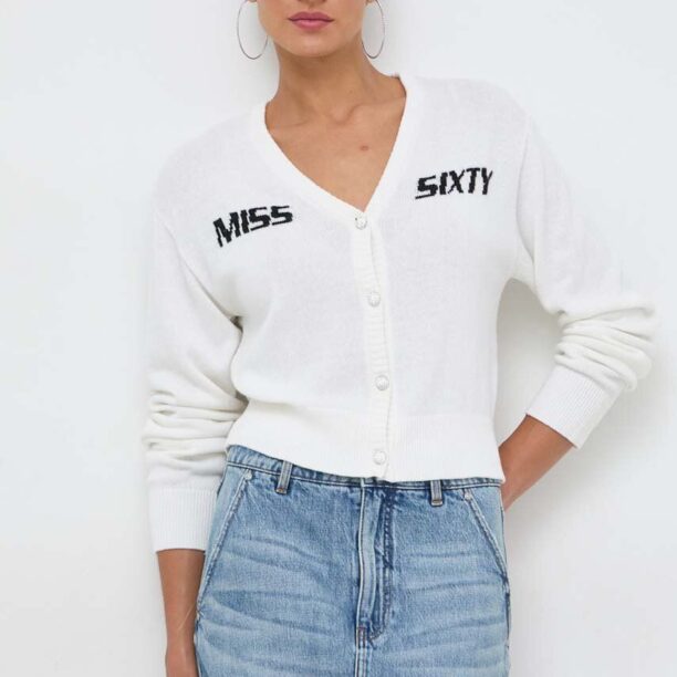 Miss Sixty cardigan din amestec de lana culoarea bej