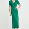 Miss Sixty rochie RJ5120 KNIT DRESS culoarea verde