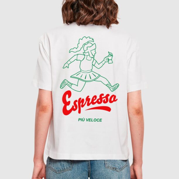 Preţ Miss Tee Tricou 'Più Veloce'  verde / roșu / alb