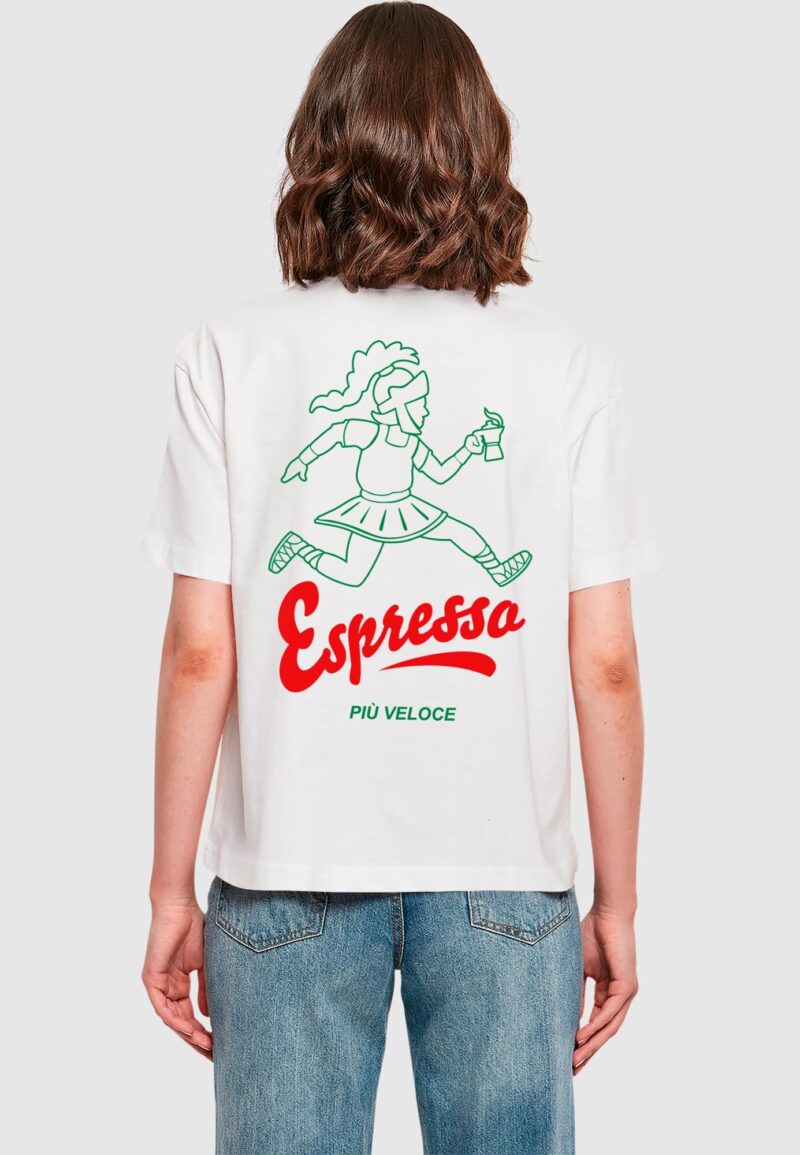 Preţ Miss Tee Tricou 'Più Veloce'  verde / roșu / alb