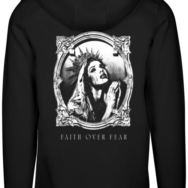 Mister Tee Bluză de molton 'Faith Over Fear'  gri / gri deschis / gri închis / negru