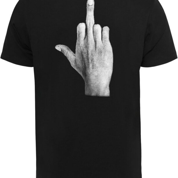 Mister Tee Tricou 'I Don't Give A'  gri / negru / alb