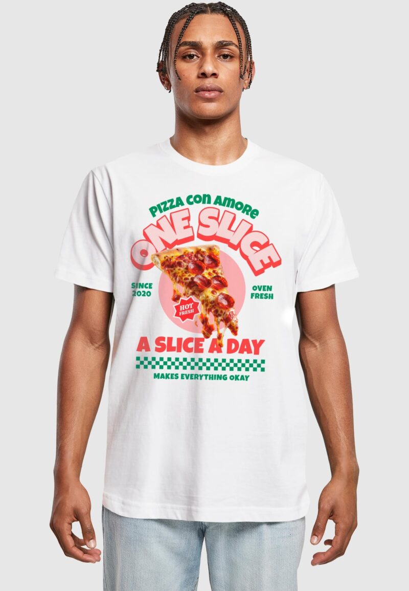 Mister Tee Tricou 'Pizza Amore'  galben / verde / roșu / alb preţ