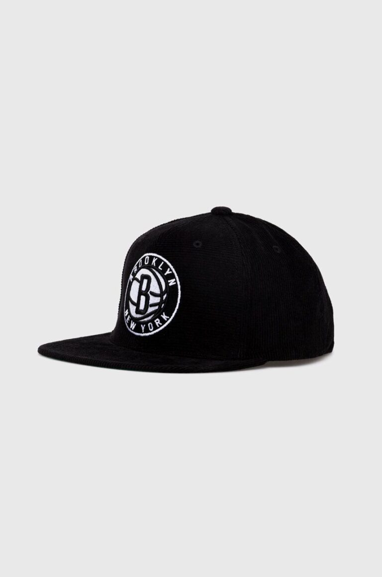 Mitchell&Ness șapcă de baseball din bumbac BROOKLYN NETS culoarea negru