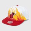 Mitchell&Ness șapcă de baseball din bumbac MIAMI HEAT culoarea alb