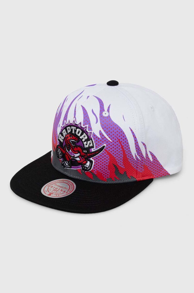 Mitchell&Ness șapcă de baseball din bumbac TORONTO RAPTORS culoarea alb