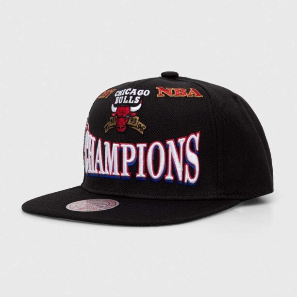 Mitchell&Ness șapcă din amestec de lână culoarea negru