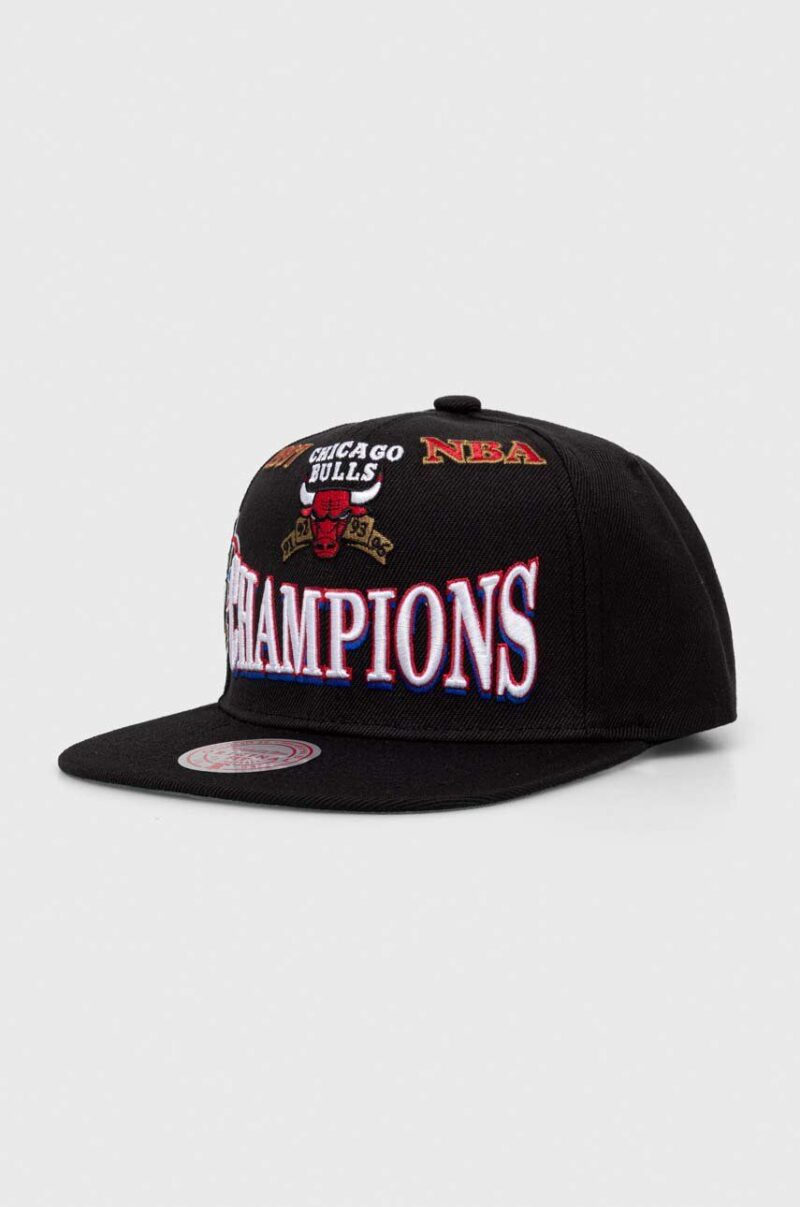 Mitchell&Ness șapcă din amestec de lână culoarea negru