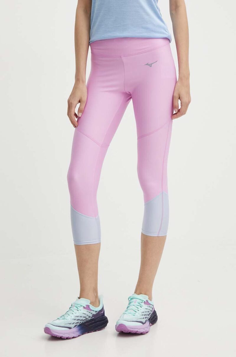 Mizuno leggins de alergare Impulse Core culoarea roz