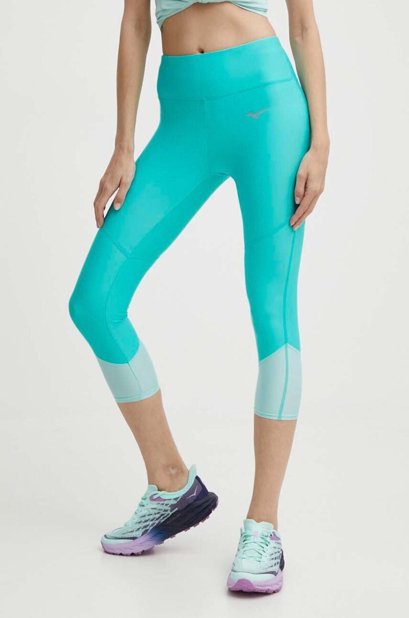 Mizuno leggins de alergare Impulse Core culoarea turcoaz