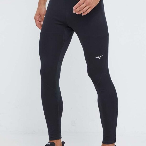 Mizuno leggins de alergare Warmalite culoarea negru