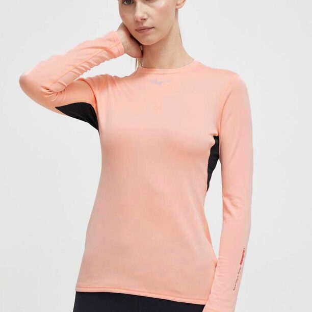 Mizuno longsleeve funcțional Mid Weight culoarea roz