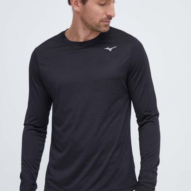 Mizuno longsleeve pentru alergare Impulse Core culoarea negru