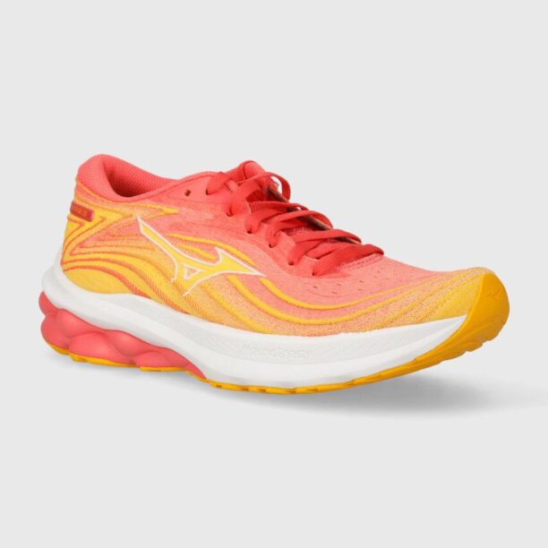 Mizuno pantofi de alergat Wave Skyrise 5 culoarea portocaliu