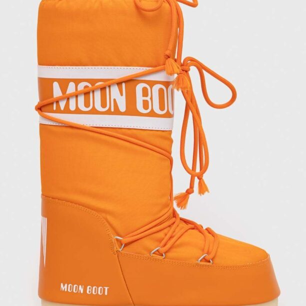 Moon Boot cizme de iarnă ICON NYLON culoarea portocaliu