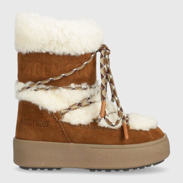 Moon Boot cizme de iarna copii 34300800 MB JTRACK SHEARLING culoarea bej