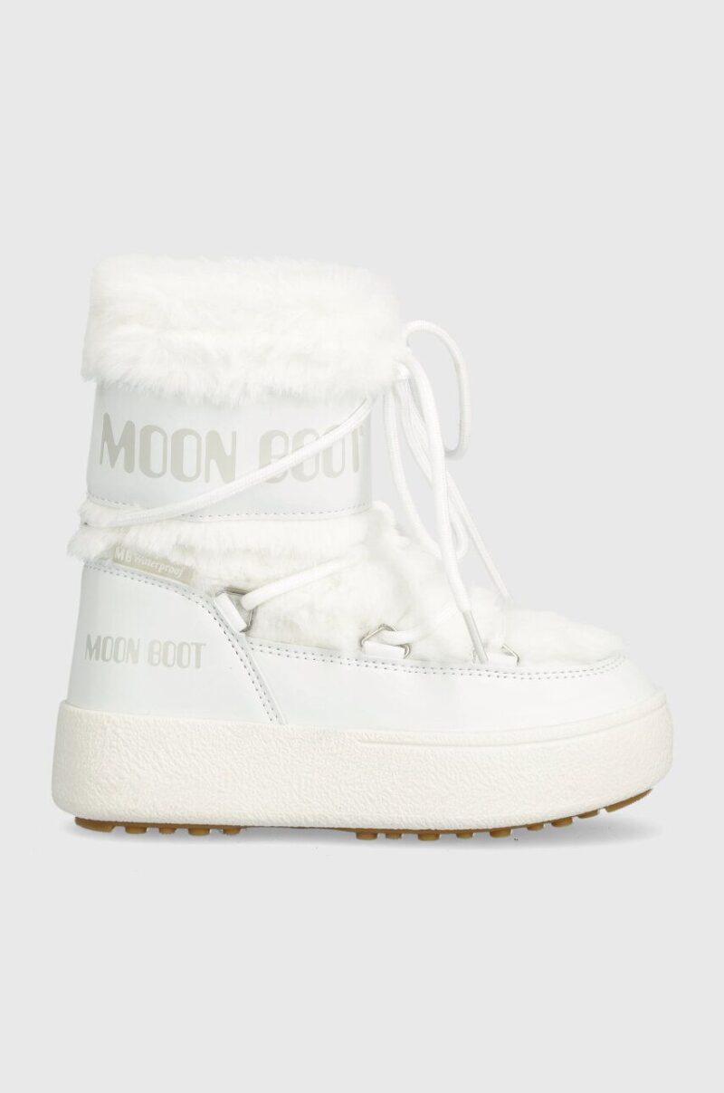 Moon Boot cizme de iarna copii 34300900 MB JTRACK FAUX FUR WP culoarea alb