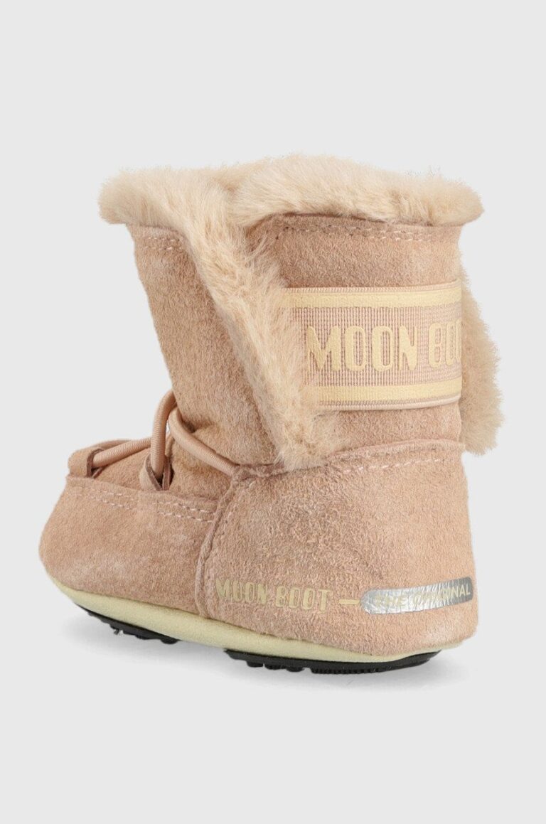 Moon Boot cizme de zapada din piele intoarsa Crib culoarea roz preţ