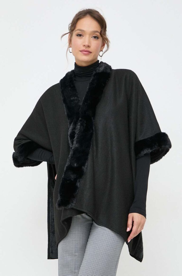 Morgan poncho culoarea negru