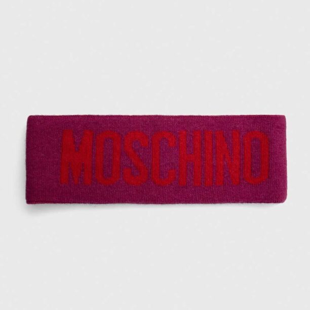 Moschino bentita din lana culoarea violet