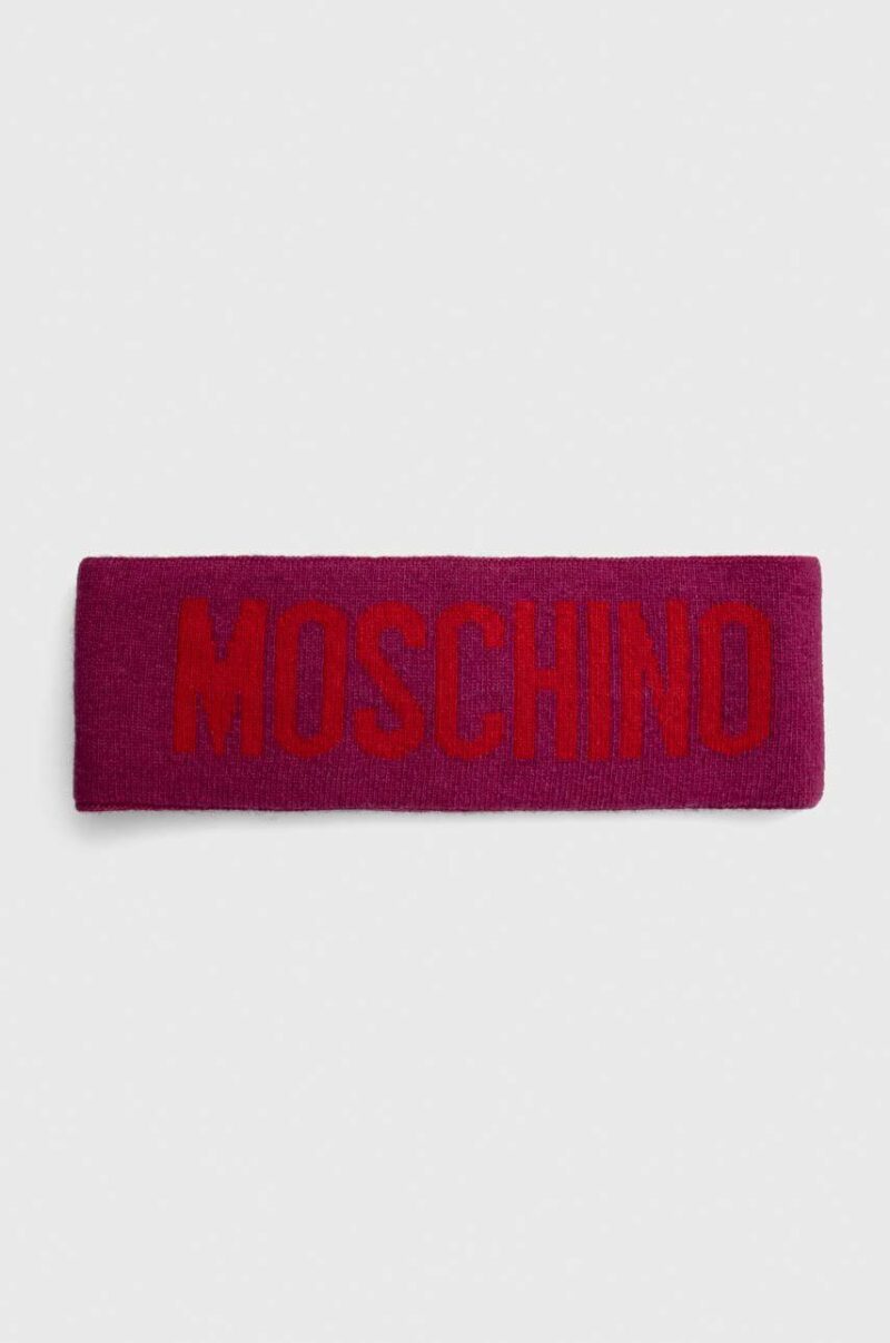 Moschino bentita din lana culoarea violet