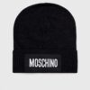 Moschino caciula de casmir culoarea negru