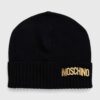 Moschino caciula de lana culoarea negru