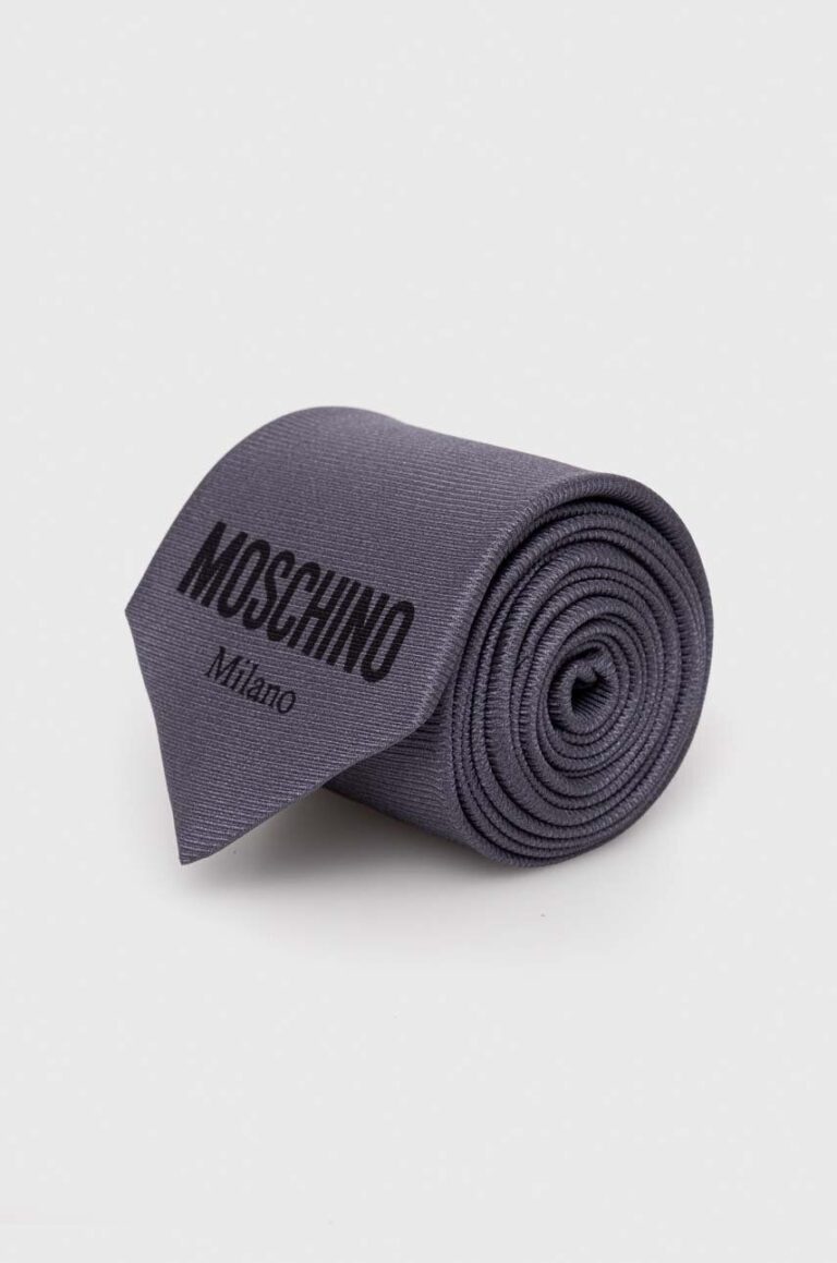 Moschino cravata culoarea gri