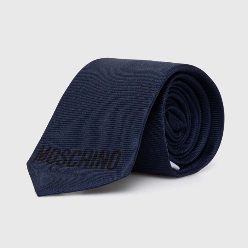 Moschino cravata de matase culoarea negru