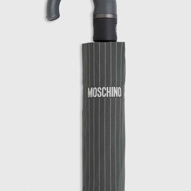 Moschino umbrela culoarea gri preţ