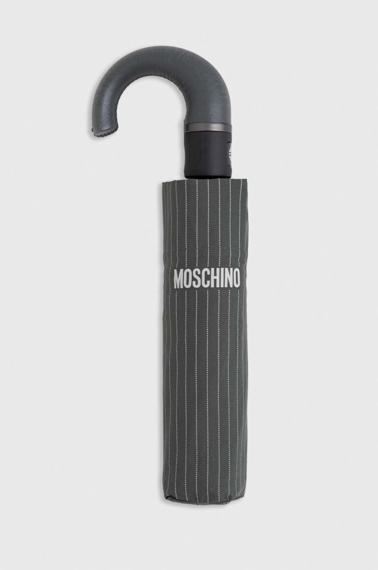 Moschino umbrela culoarea gri preţ