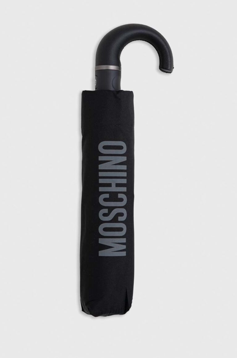 Moschino umbrela culoarea negru preţ