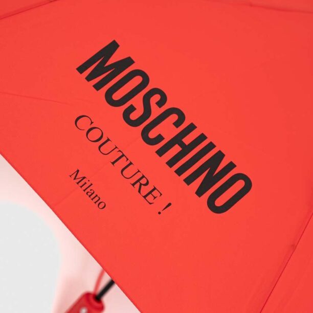 Moschino umbrela culoarea rosu preţ