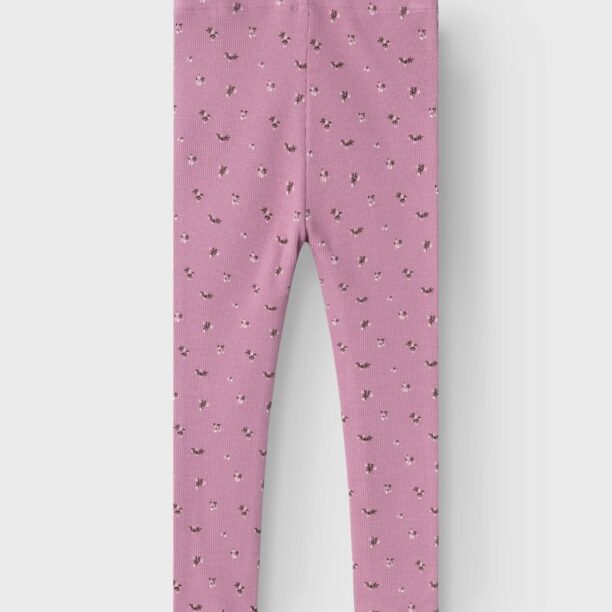 NAME IT Leggings 'NMFOLINNE'  maro / mauve / alb