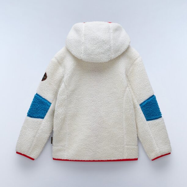 NAPAPIJRI Jachetă  fleece 'YUPIK'  azur / roșu / negru / alb