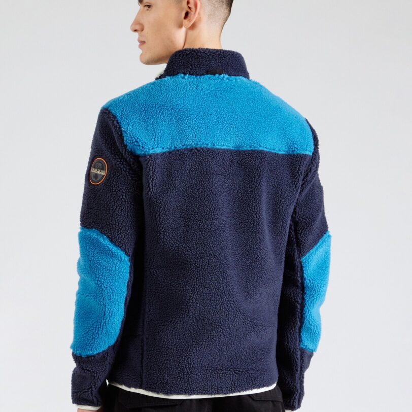 NAPAPIJRI Jachetă  fleece 'YUPIK'  bej / bleumarin / azuriu / roșu preţ