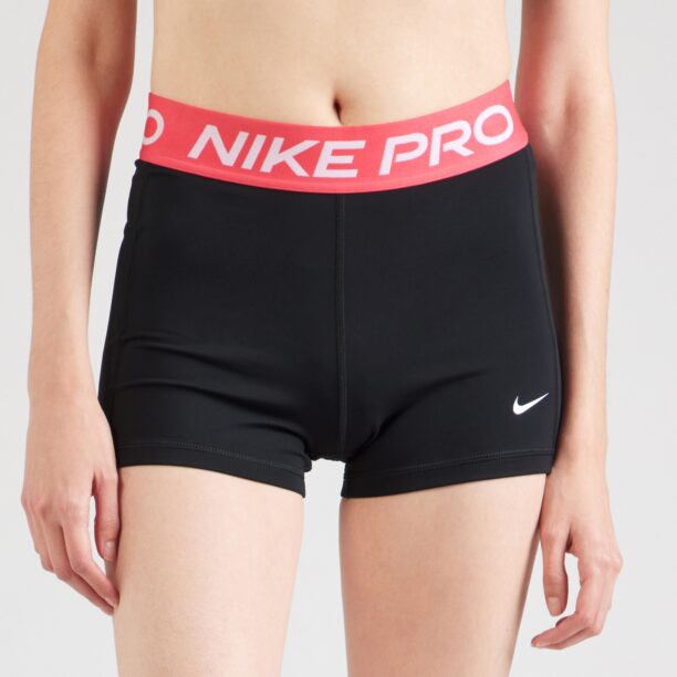 NIKE Pantaloni sport 'W NP DF 365 MR 3IN LPP SHORT'  roșu deschis / negru / alb