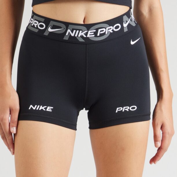 NIKE Pantaloni sport  gri închis / negru / alb