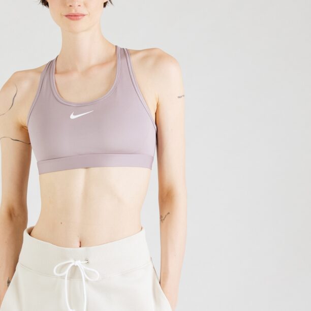 NIKE Sutien sport 'Swoosh'  mauve / alb