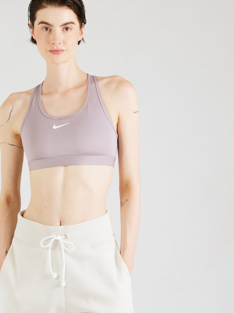 NIKE Sutien sport 'Swoosh'  mauve / alb