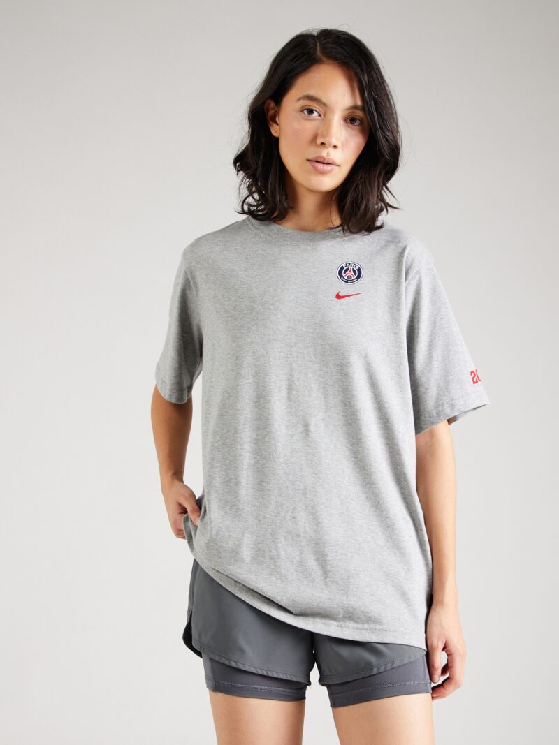 NIKE Tricou funcțional 'SUPPORTER'  bleumarin / gri amestecat / roșu