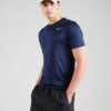 NIKE Tricou funcțional  bleumarin / alb