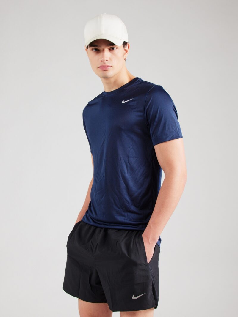 NIKE Tricou funcțional  bleumarin / alb