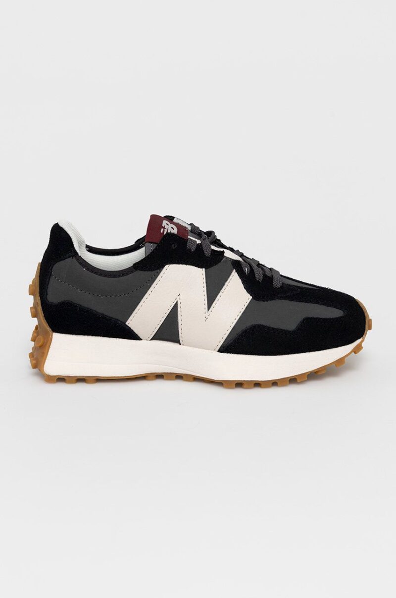 New Balance Pantofi de piele întoarsă WS327KC culoarea negru