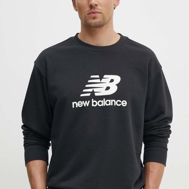 New Balance bluza Stacked Logo French barbati