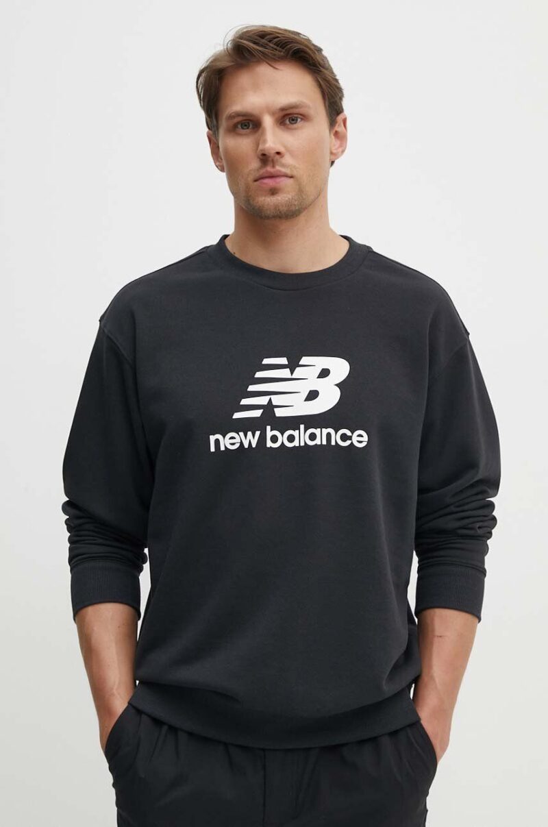 New Balance bluza Stacked Logo French barbati