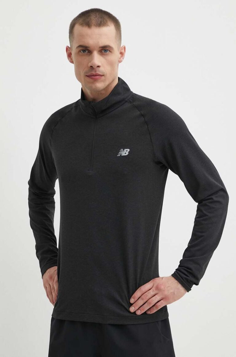 New Balance mânecă lungă de antrenament Athletics culoarea negru